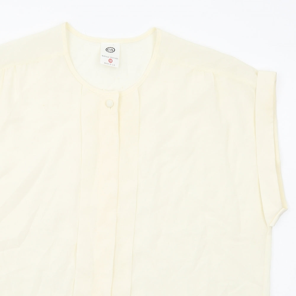 Womens UK Size 18 C&A Ivory Basic Blouse