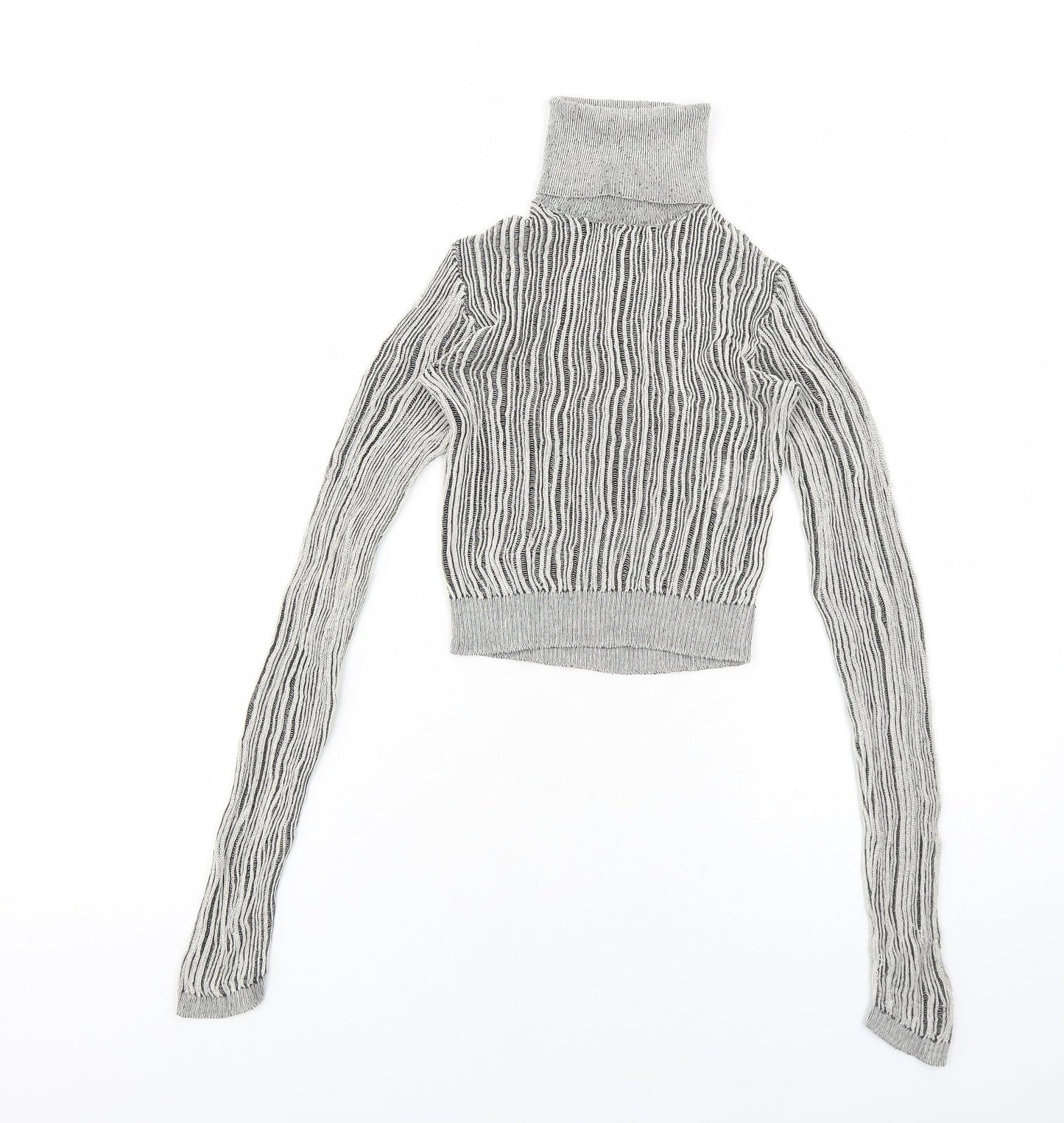 Womens UK Size S Zara Grey Pullover Jumper