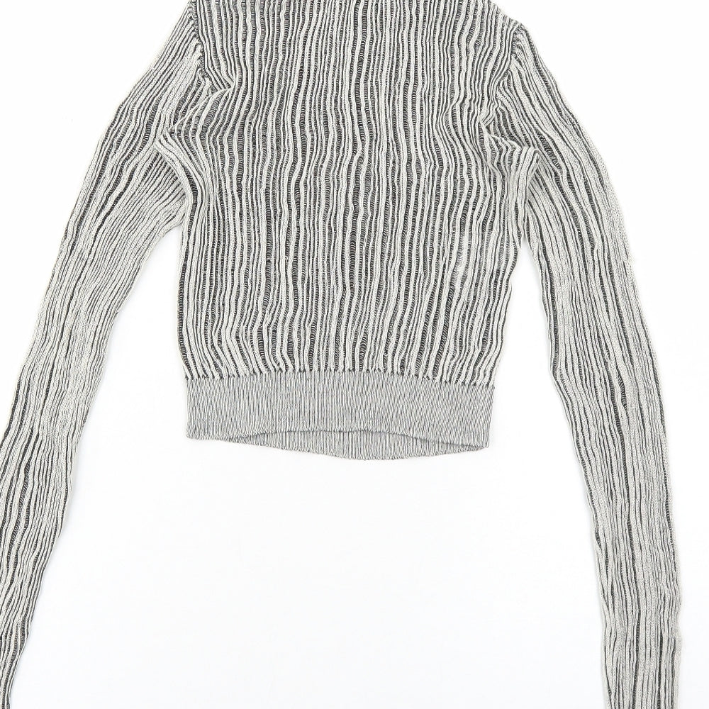 Womens UK Size S Zara Grey Pullover Jumper