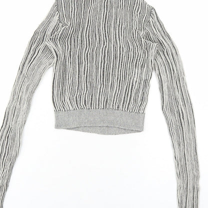 Womens UK Size S Zara Grey Pullover Jumper
