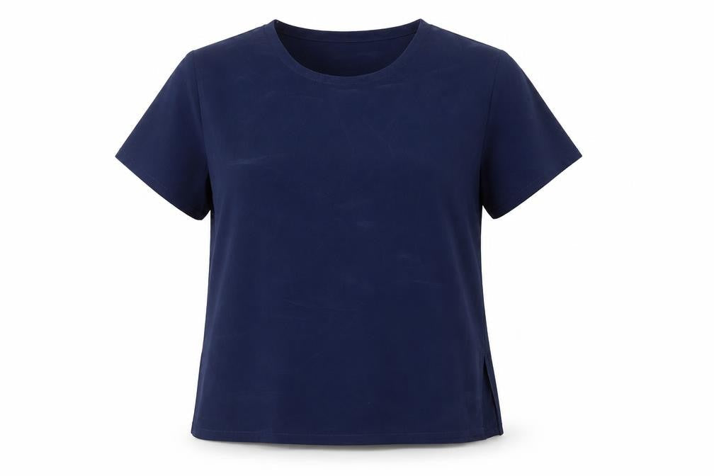 Womens UK Size 10 C&A Blue Basic T-Shirt