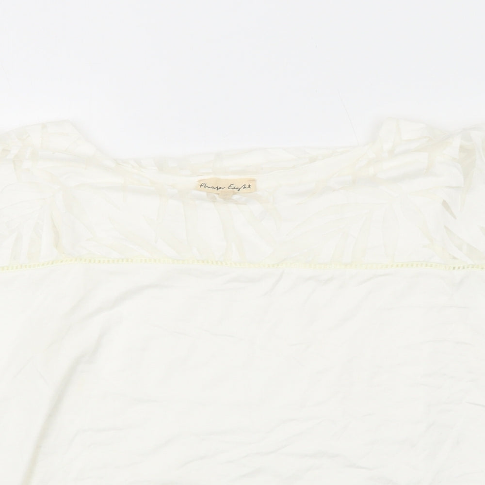 Womens UK Size 14 Phase Eight White Basic Blouse