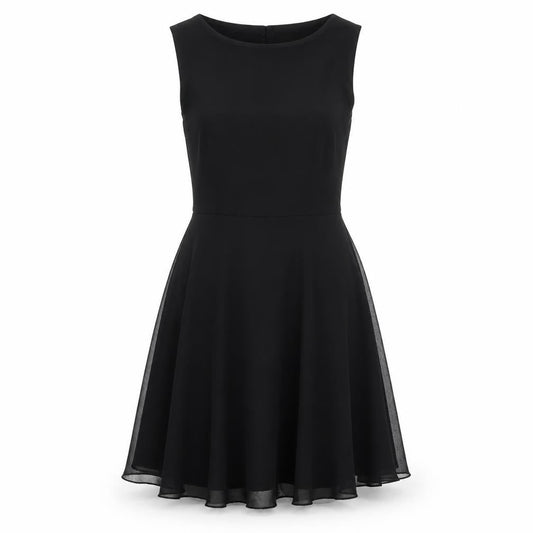 AX Paris Womens Black Polyester Fit & Flare Size 10 Round Neck Zip
