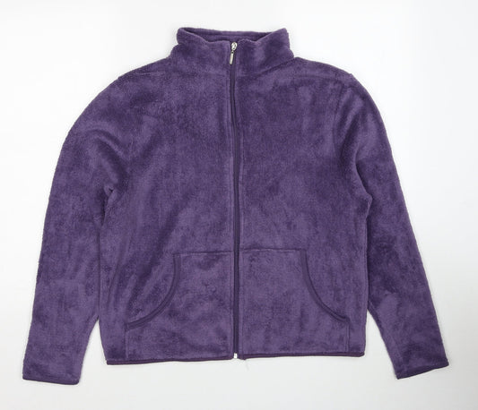 Avenue Womens Purple Jacket Size 16 Zip