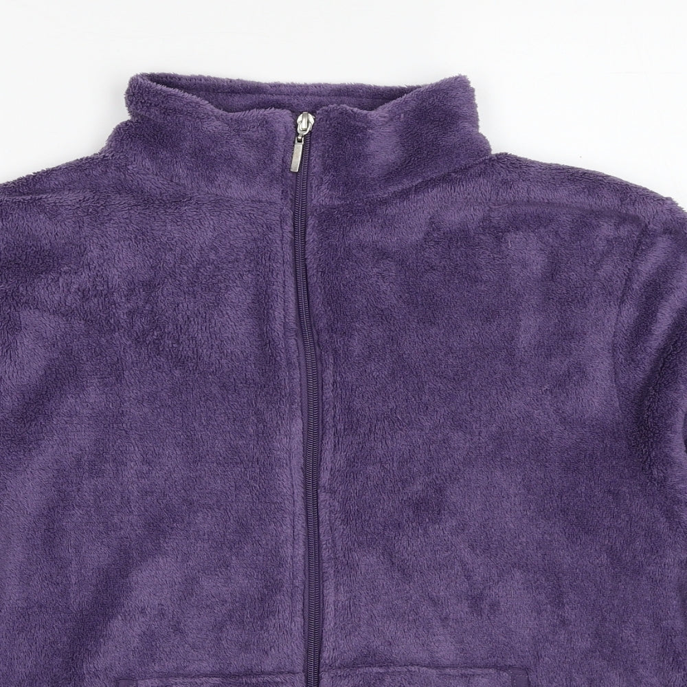 Avenue Womens Purple Jacket Size 16 Zip
