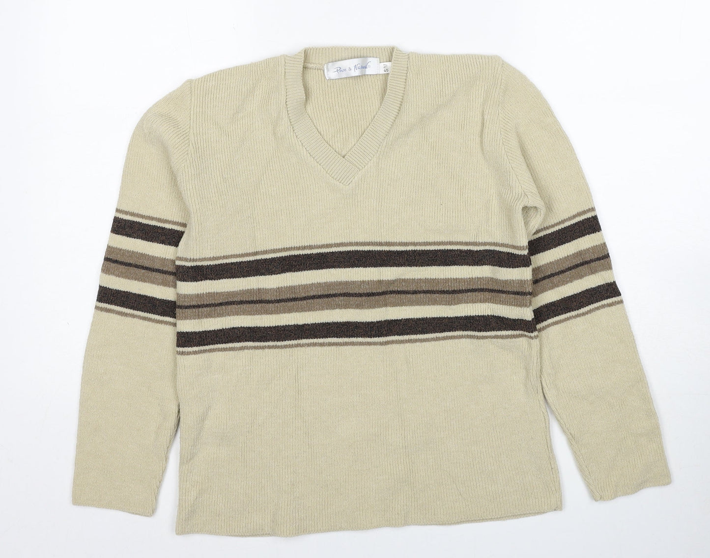 Womens UK Size S Pure & Natural Beige Pullover Jumper
