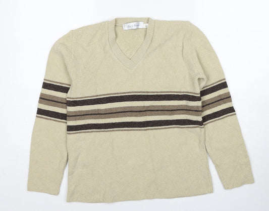 Womens UK Size S Pure & Natural Beige Pullover Jumper
