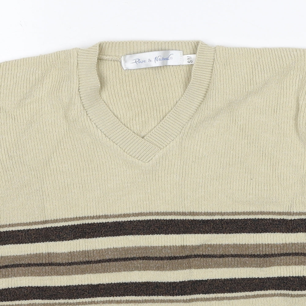 Womens UK Size S Pure & Natural Beige Pullover Jumper