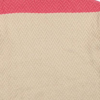 Crew Clothing Womens Beige High Neck Cotton Pullover Jumper Size 12