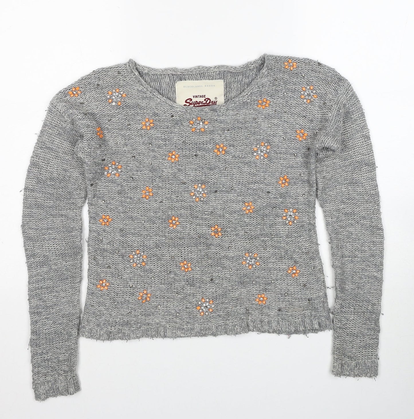 Womens UK Size XS Marks and Spencer Grey Pullover Jumper