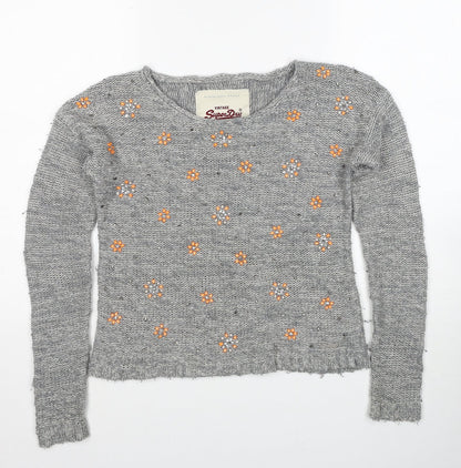 Womens UK Size XS Marks and Spencer Grey Pullover Jumper