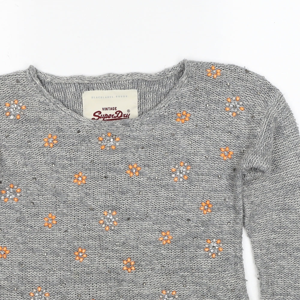 Womens UK Size XS Marks and Spencer Grey Pullover Jumper