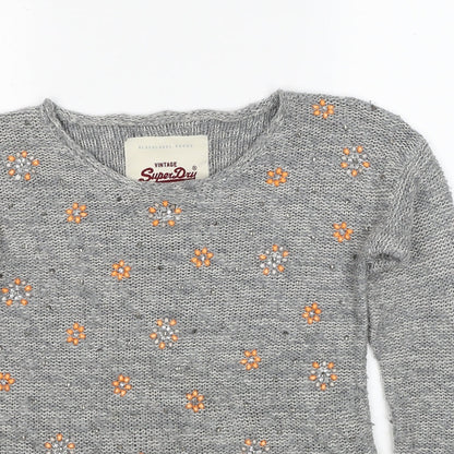 Womens UK Size XS Marks and Spencer Grey Pullover Jumper