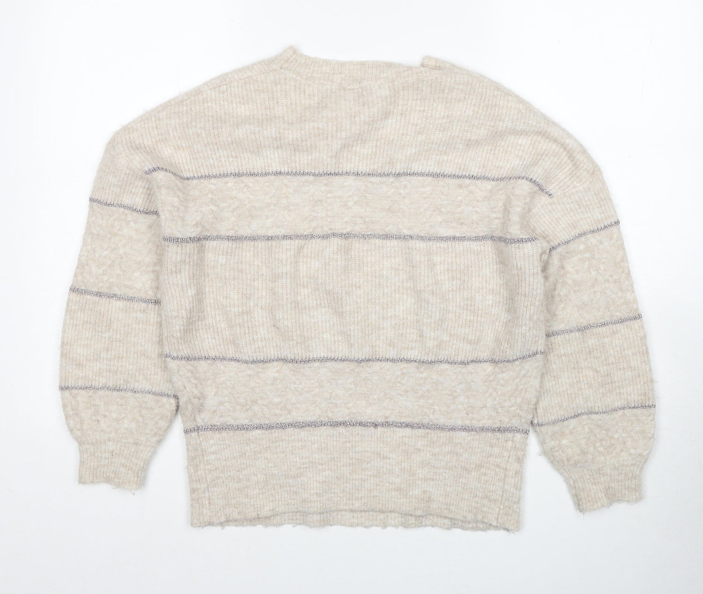 Womens UK Size S Oasis Beige Pullover Jumper