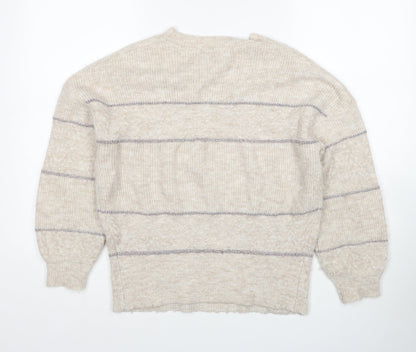 Womens UK Size S Oasis Beige Pullover Jumper