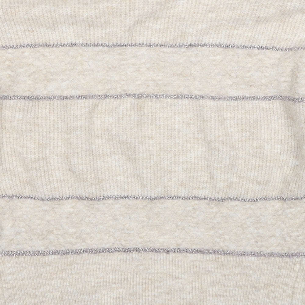 Womens UK Size S Oasis Beige Pullover Jumper