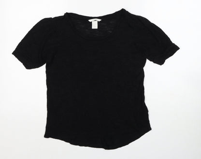 Womens UK Size XS H&M Black Basic T-Shirt