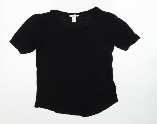Womens UK Size XS H&M Black Basic T-Shirt