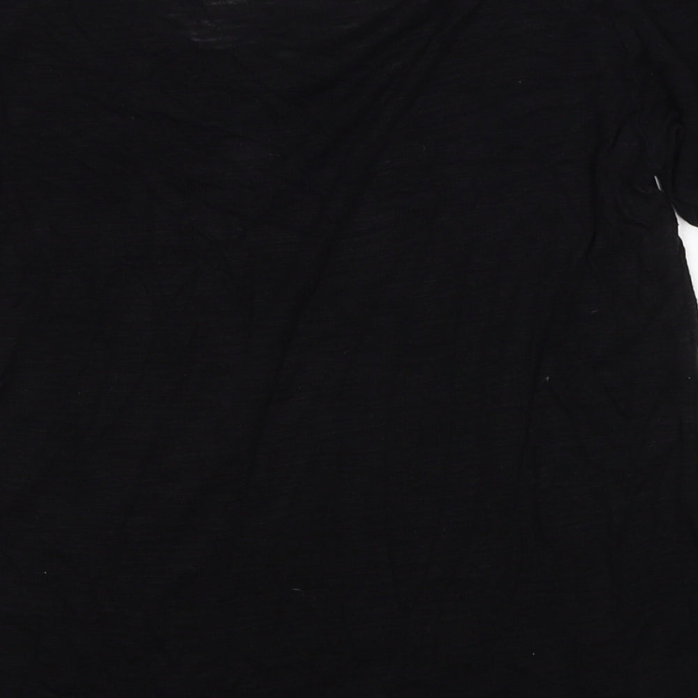 Womens UK Size XS H&M Black Basic T-Shirt