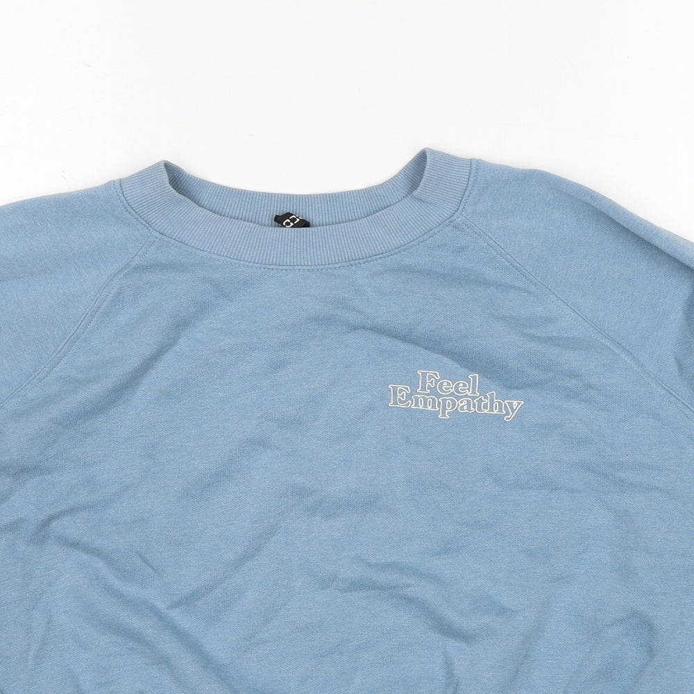 Womens UK Size M Divided by H&M Blue Pullover Sweatshirt