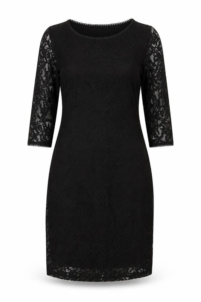 Marks and Spencer Womens Black Floral Polyester A-Line Size 10 Round Neck Pullover