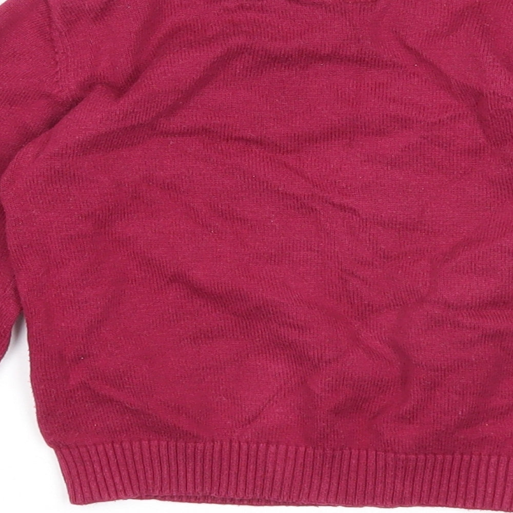 Young Dimension Girls Purple Cotton Pullover Jumper Size 24 Months Button - Heart