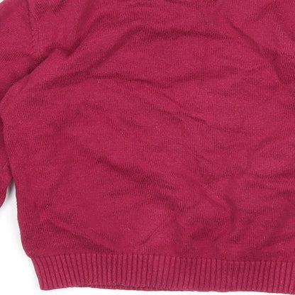 Young Dimension Girls Purple Cotton Pullover Jumper Size 24 Months Button - Heart