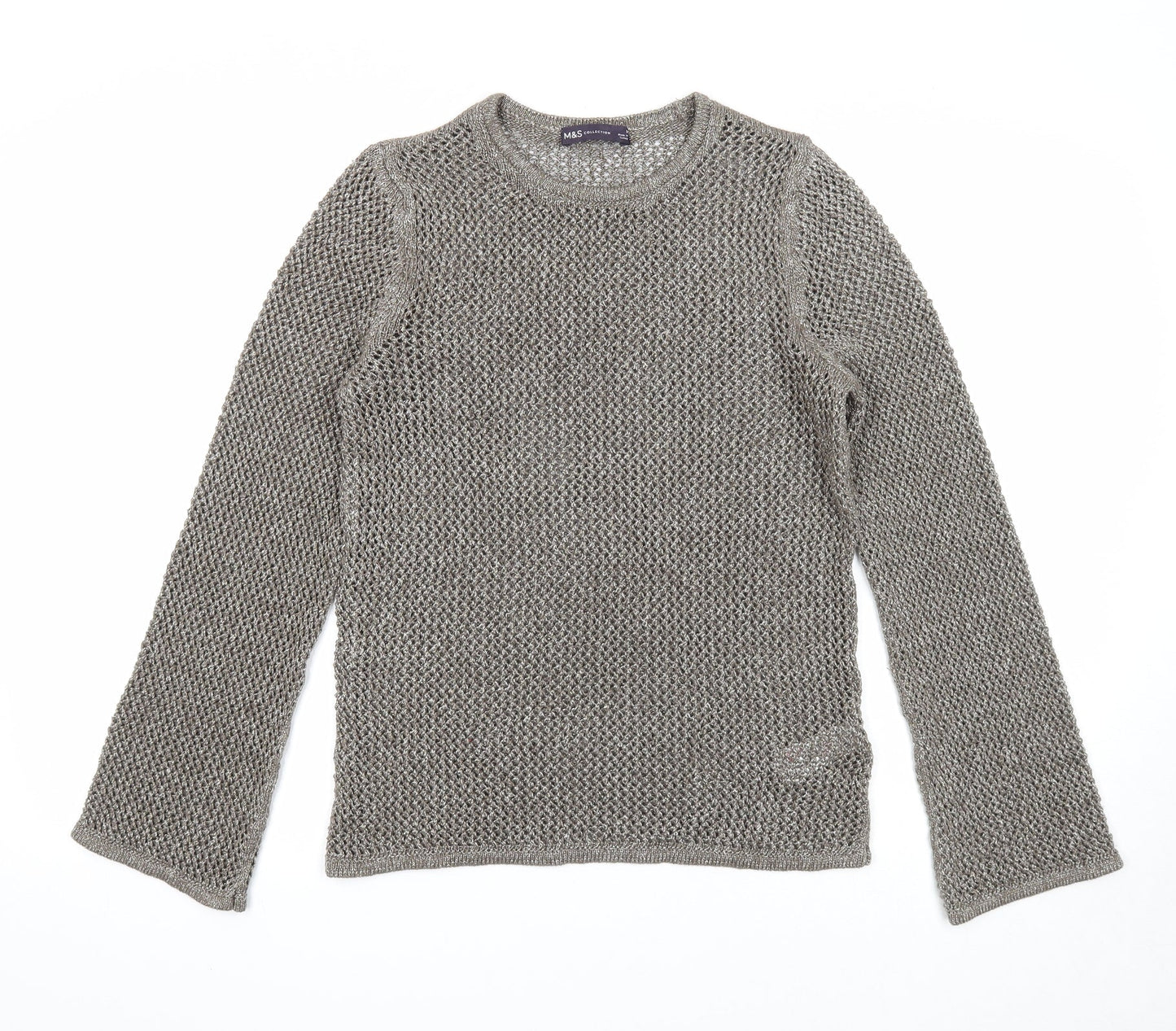 Womens UK Size S Marks and Spencer Grey Pullover Jumper