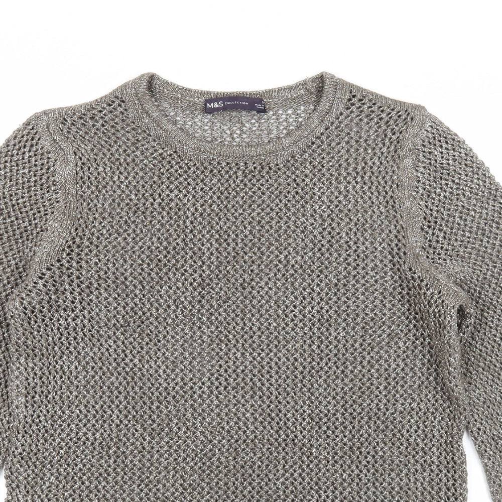 Womens UK Size S Marks and Spencer Grey Pullover Jumper