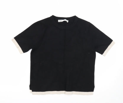Womens UK Size S Zara Black Pullover Jumper