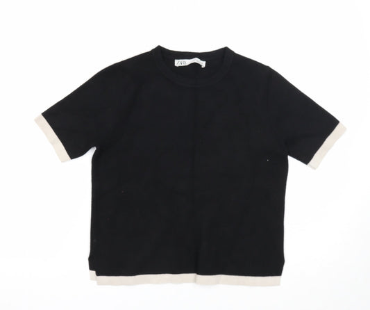Womens UK Size S Zara Black Pullover Jumper