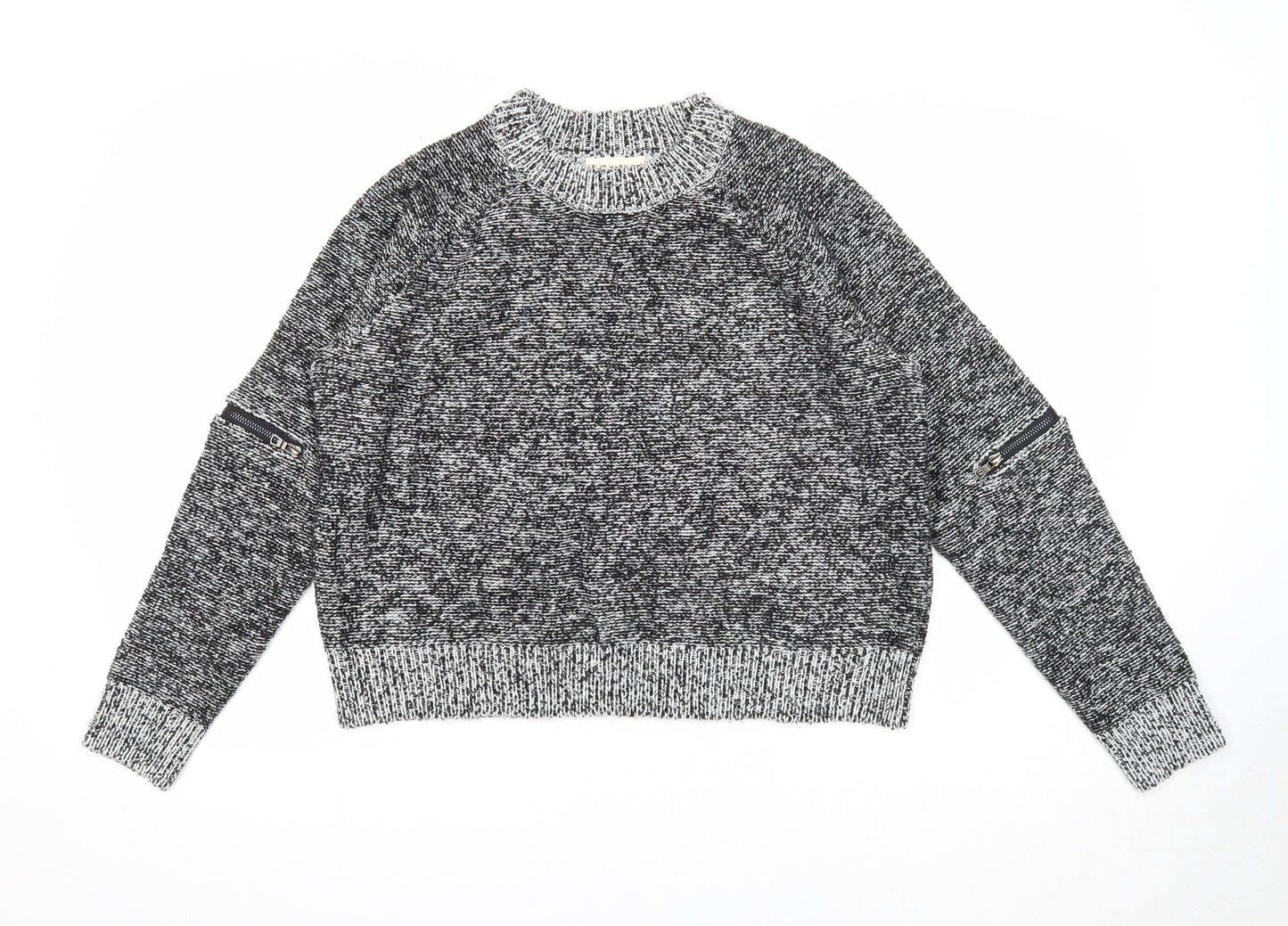 If It Were Me Mens Grey Round Neck Acrylic Pullover Jumper Size L Long Sleeve