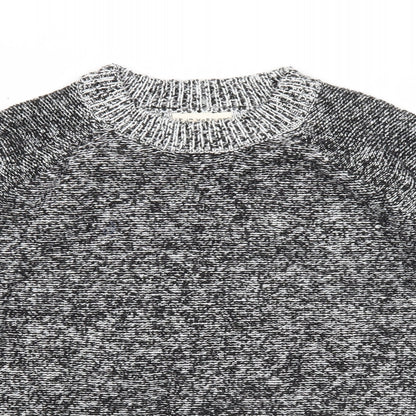 If It Were Me Mens Grey Round Neck Acrylic Pullover Jumper Size L Long Sleeve