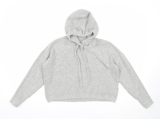 Womens UK Size S Brave Soul Grey Pullover Jumper