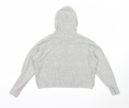 Womens UK Size S Brave Soul Grey Pullover Jumper