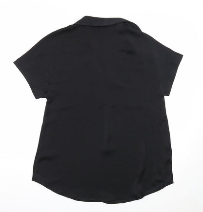 Womens UK Size 6 Marks and Spencer Black Tunic Blouse