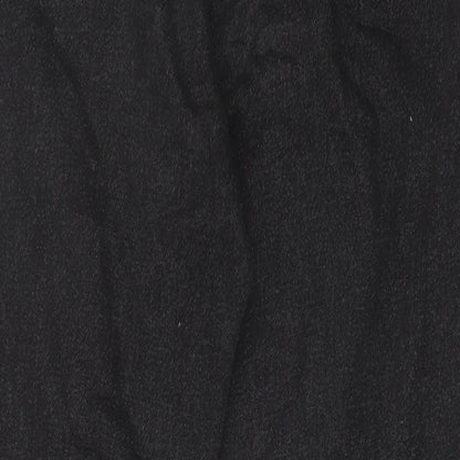 PRETTYLITTLETHING Womens Black Cotton Straight Jeans Size 6 Regular Zip