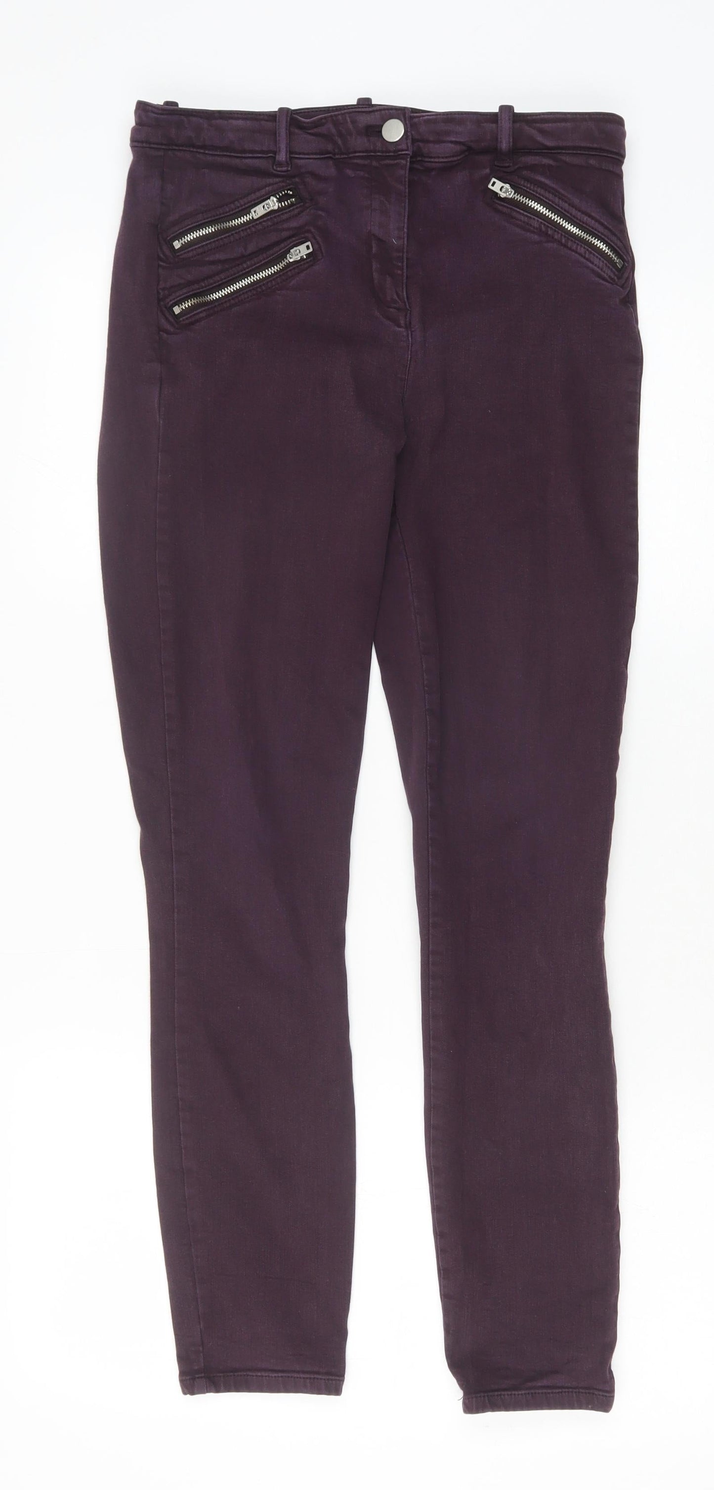 Womens UK Size 8 Gap Regular Fit Skinny Purple Jeans