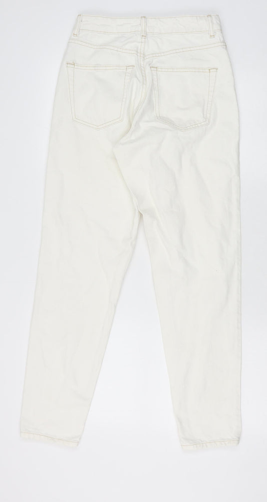 Topshop Womens White Cotton Skinny Jeans Size 26 in Regular Zip