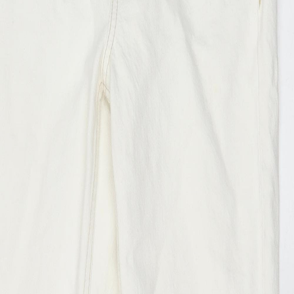 Topshop Womens White Cotton Skinny Jeans Size 26 in Regular Zip