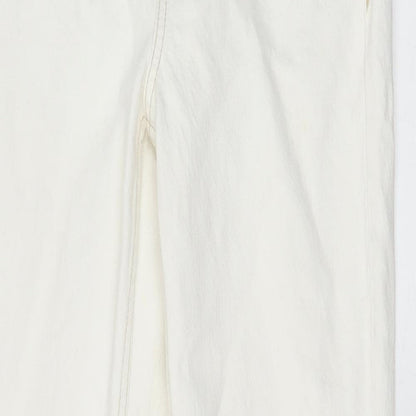 Topshop Womens White Cotton Skinny Jeans Size 26 in Regular Zip