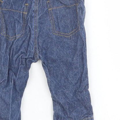 George Baby Blue 100% Cotton Jogger Jeans Size Newborn L50 cm Tie