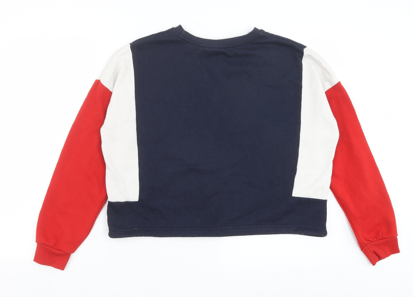 Primark Womens Blue Colourblock Polyester Pullover Sweatshirt Size S Pullover - Friends How You Doin?