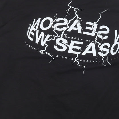 Topman Mens Black Cotton Pullover Sweatshirt Size L - New Season