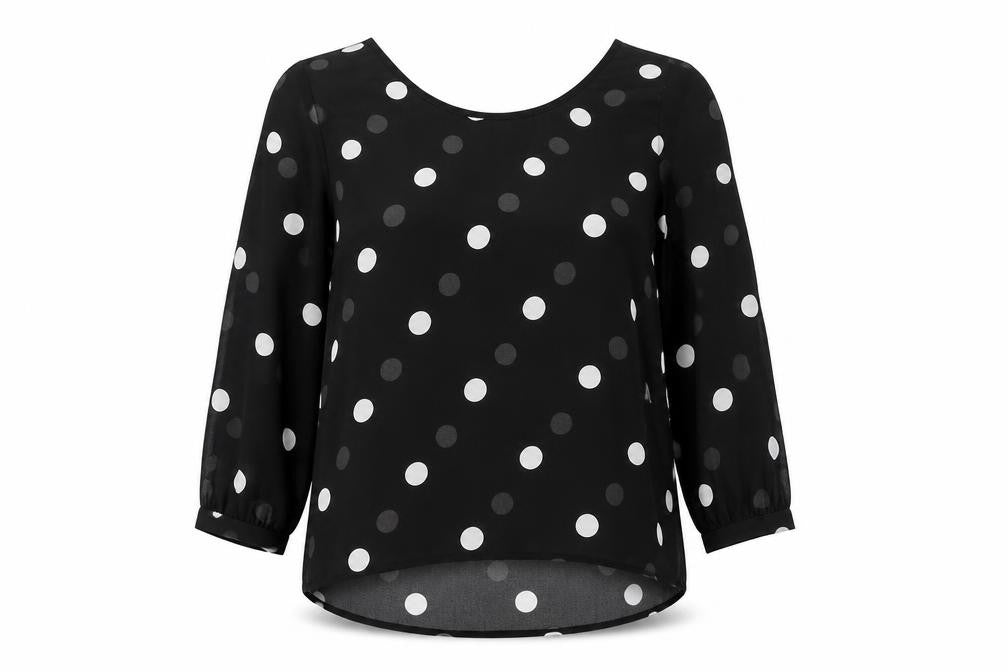 Womens UK Size 8 H&M Black Basic Blouse