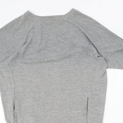Louche Womens Grey Polyester T-Shirt Dress Size 8 Round Neck Pullover