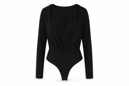 Womens UK Size 10 PRETTYLITTLETHING One-Piece Black Bodysuit