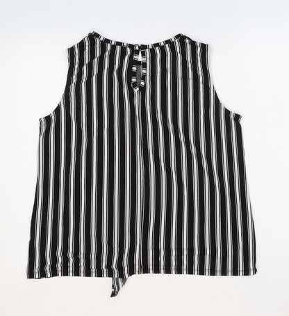 Womens UK Size M Adrianna Papell Black Cropped Tank