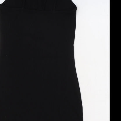 Primark Womens Black Polyester Tank Dress Size S Square Neck Pullover