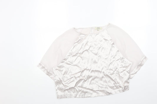 Womens UK Size 14 Papaya Silver Basic Blouse